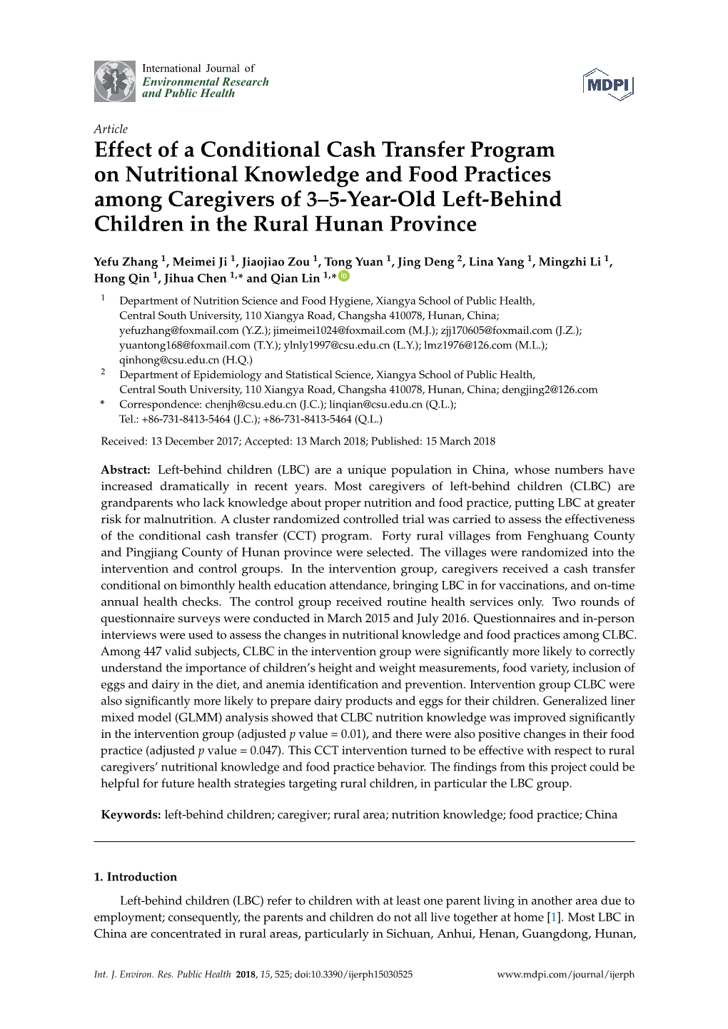 Effect of a Conditional Cash Transfer Program on Nutritional Knowledge