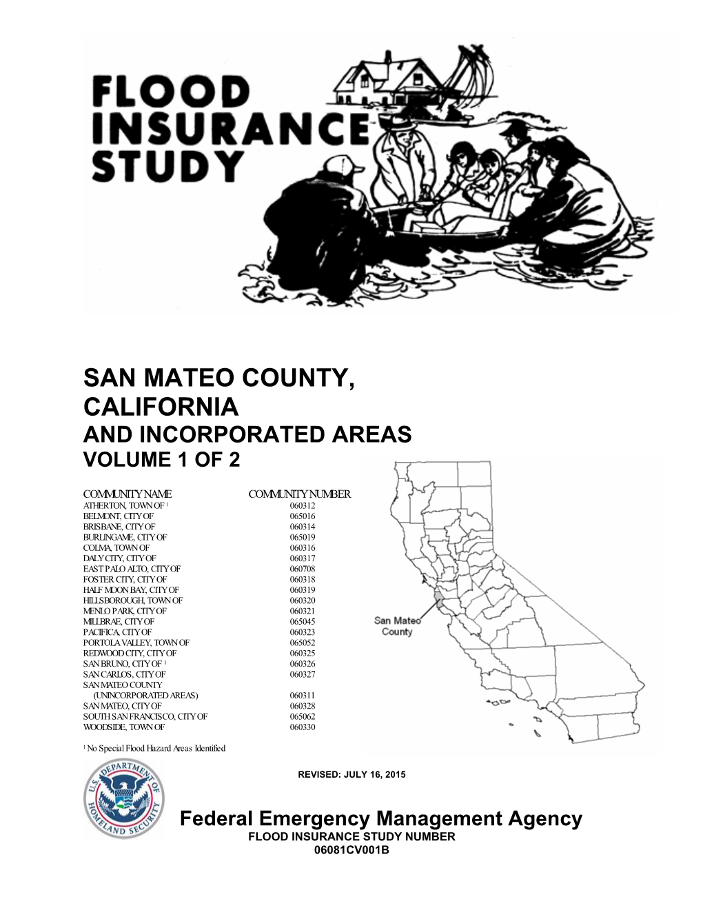 Flood Insurance Study Number 06081Cv001b