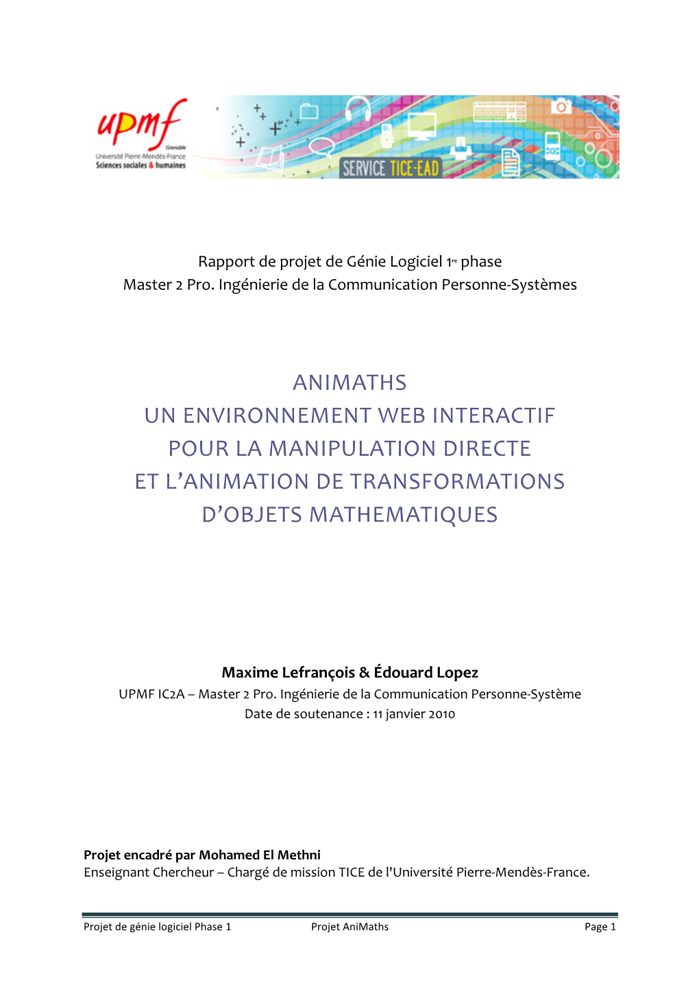 Animaths Un Environnement Web Interactif Pour La Manipulation Directe Et L’Animation De Transformations