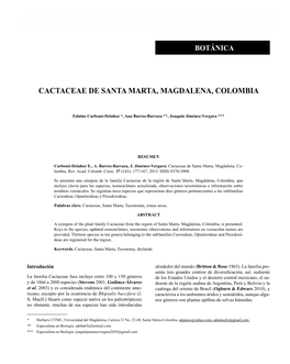 Cactaceae De Santa Marta, Magdalena, Colombia 177