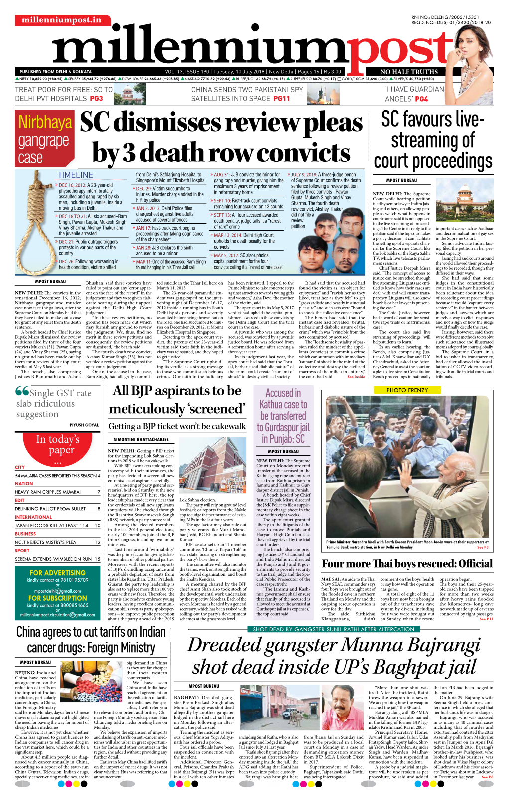 SC Dismisses Review Pleas by 3 Death Row Convicts