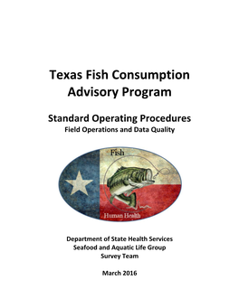 Texas Fish Consumption Advisory Program Standard Operating