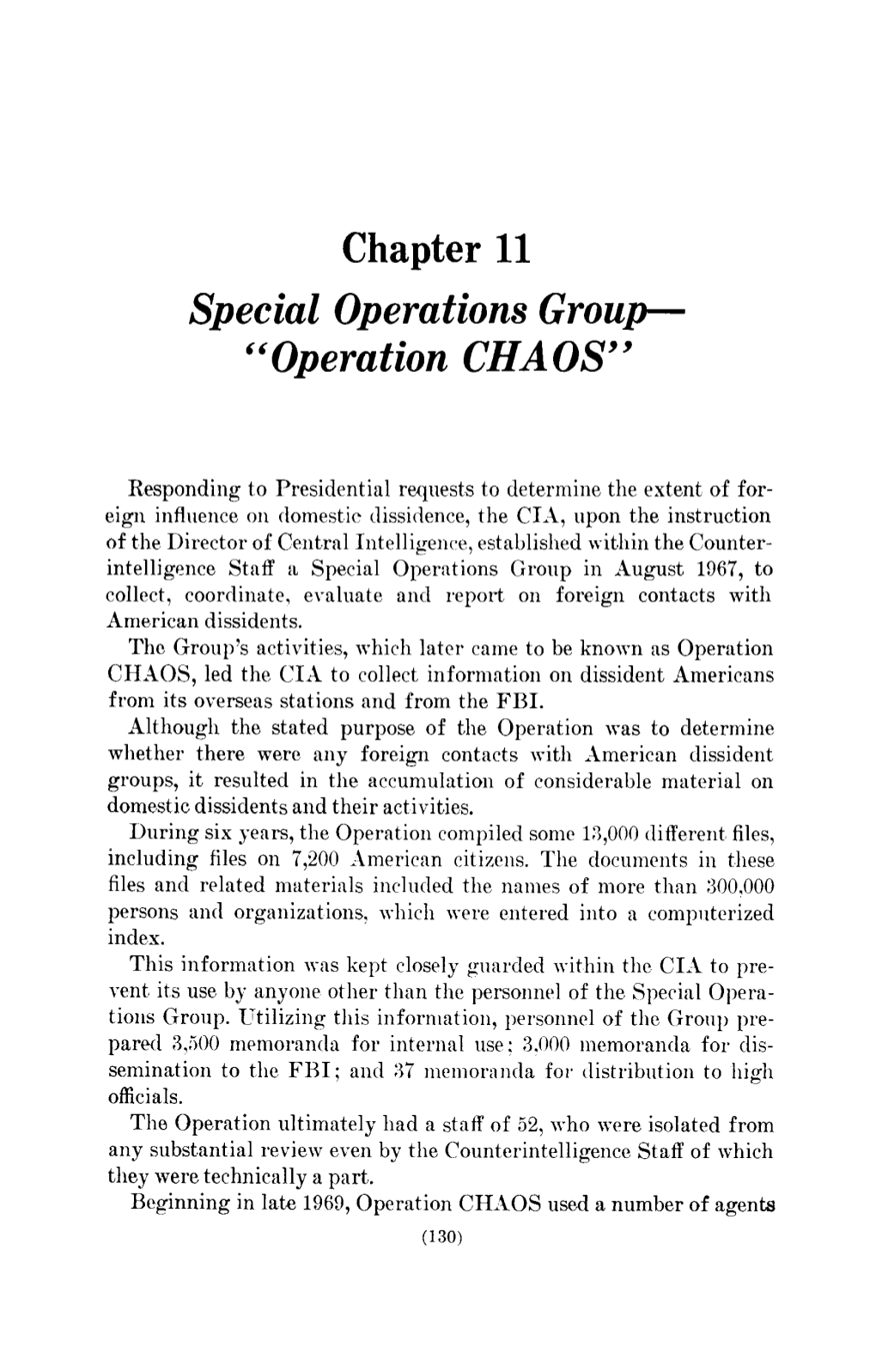 Operation CHAOS”