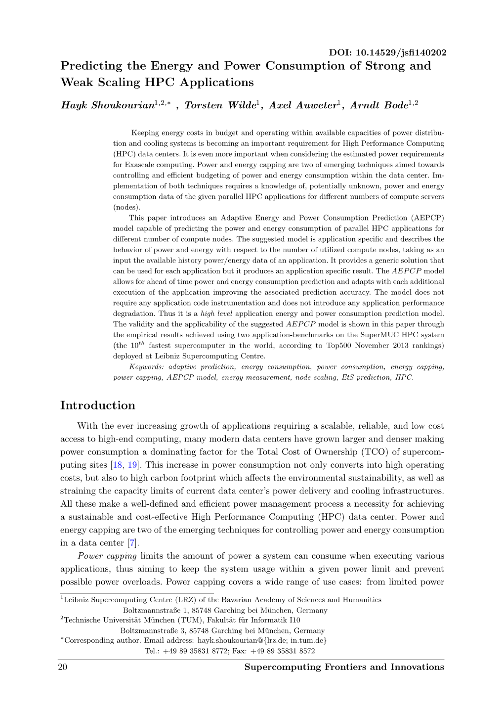 Predicting the Energy and Power Consumption of Strong and Weak Scaling HPC Applications