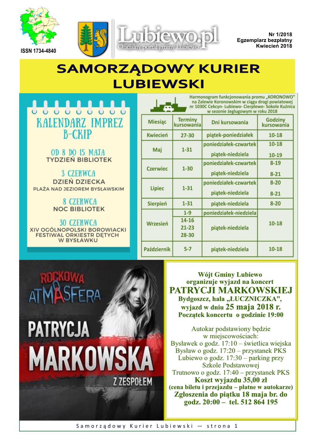 PATRYCJI MARKOWSKIEJ Bydgoszcz, Hala „ŁUCZNICZKA”, Wyjazd W Dniu 25 Maja 2018 R