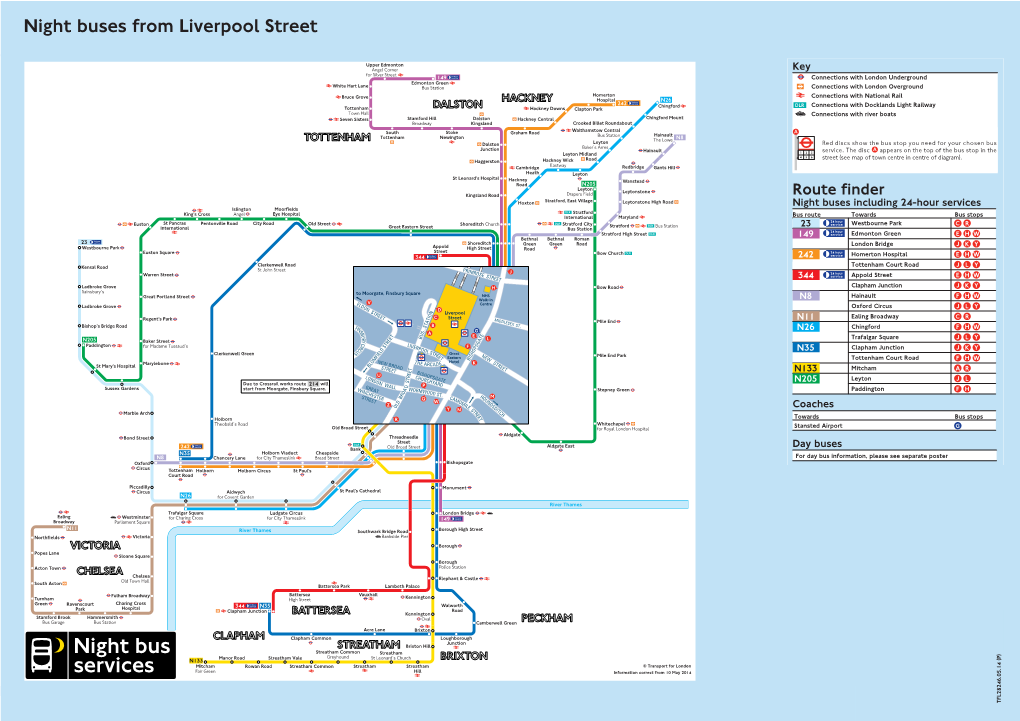 Night Buses from Liverpool Street