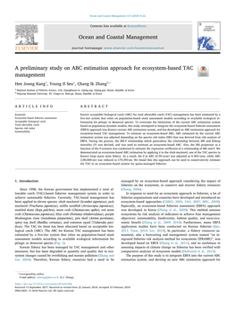 A Preliminary Study on ABC Estimation Approach for Ecosystem-Based TAC T Management