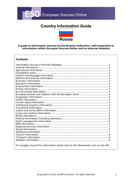 Country Information Guide Russia