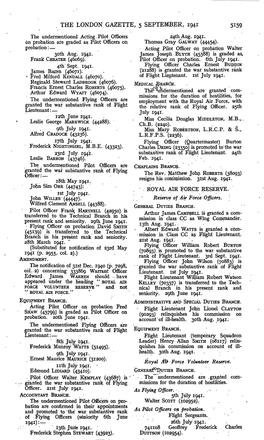 THE LONDON GAZETTE, 5 SEPTEMBER, 1941 5159 the Undermentioned Acting .Pilot Officers 24Th Aug
