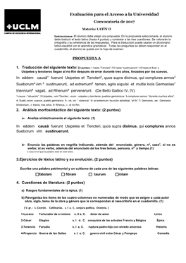 Evaluación Para El Acceso a La Universidad