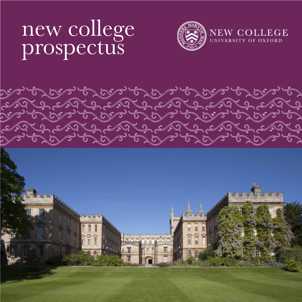 New College Prospectus Welcome to New College