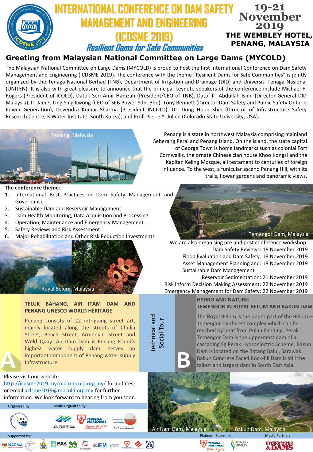 International Conference on Dam Safety Management and Engineering (ICDSME 2019)