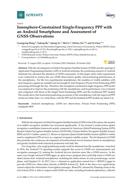 Ionosphere-Constrained Single-Frequency PPP with an Android Smartphone and Assessment of GNSS Observations