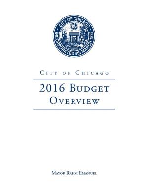 2016 Budget Overview