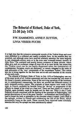 Reburial of Richard, Duke of York