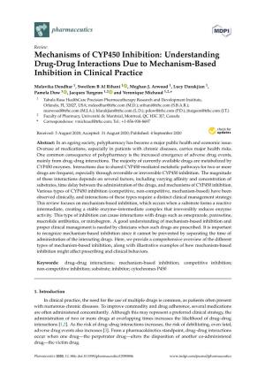 Understanding Drug-Drug Interactions Due to Mechanism-Based Inhibition in Clinical Practice