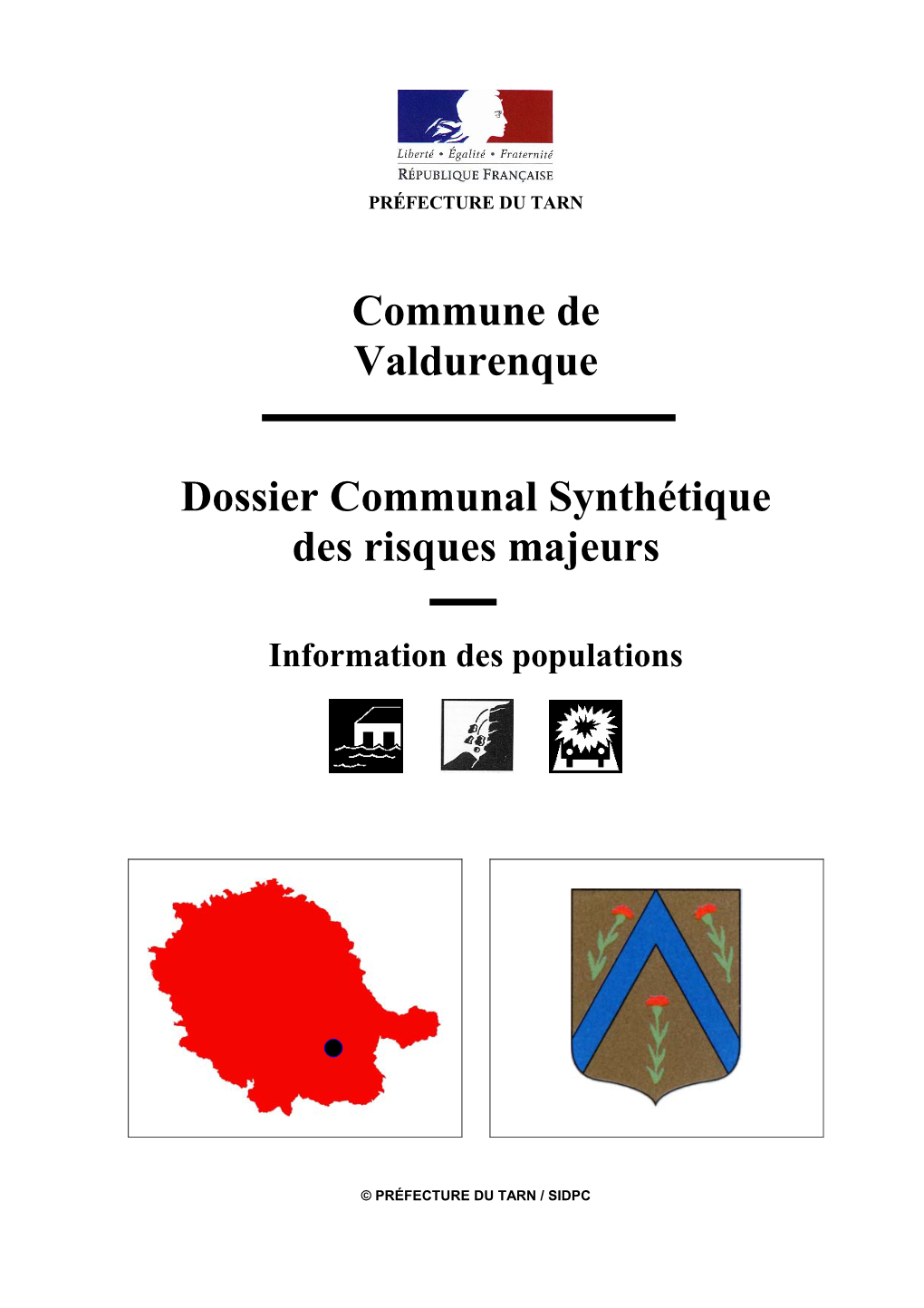 Commune De Valdurenque Dossier Communal Synthétique Des Risques