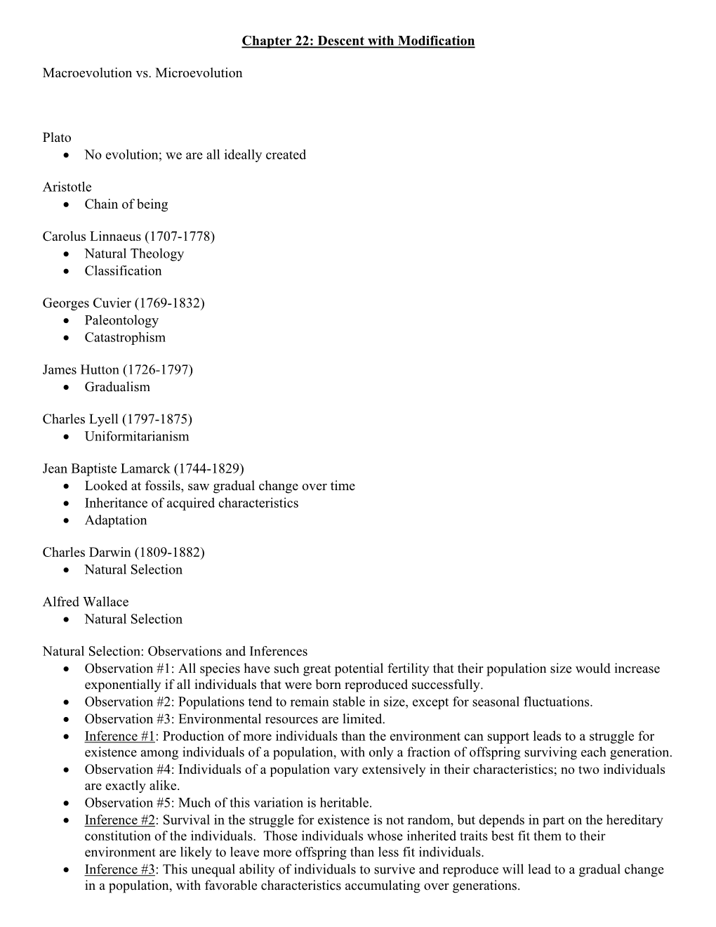 Chapter 22: Descent with Modification Macroevolution Vs