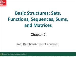Sets, Functions, Sequences, Sums, and Matrices