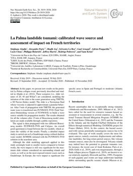 La Palma Landslide Tsunami: Calibrated Wave Source and Assessment of Impact on French Territories