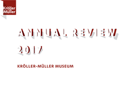 Annual Review 2017 Kröller-Müller Museum