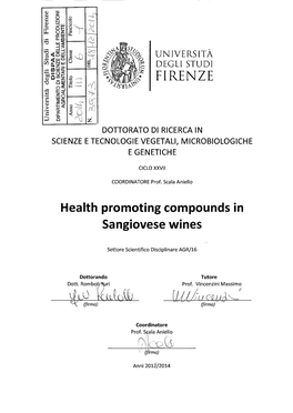 Health Promoting Compounds in Sangiovese Wines.Pdf