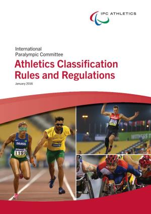 Athletics Classification Rules and Regulations 2