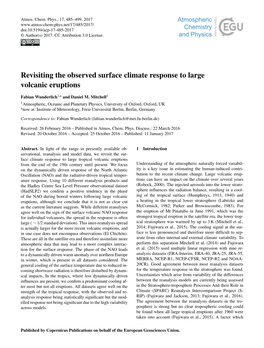 Revisiting the Observed Surface Climate Response to Large Volcanic Eruptions