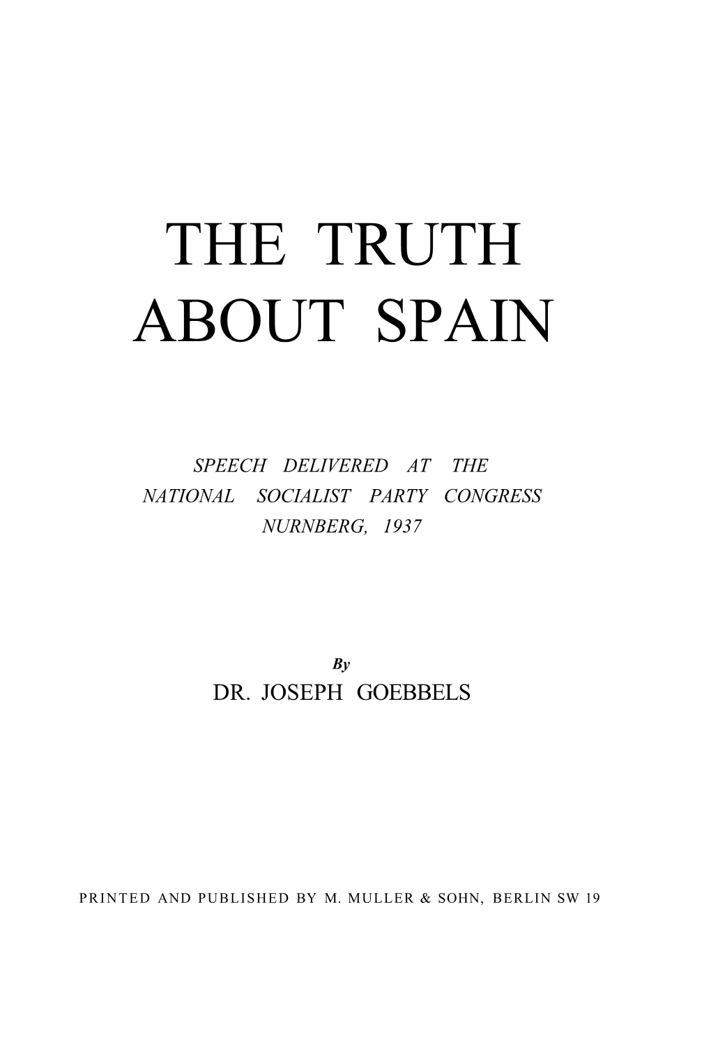 The Truth About Spain