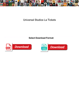 Universal Studios La Tickets