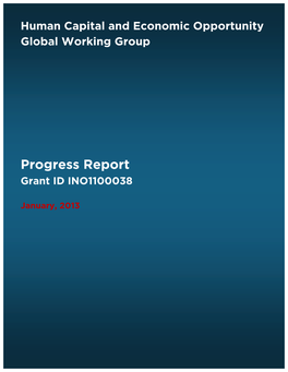 Progress Report Grant ID INO1100038