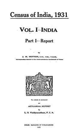 Cettsus of India, 1931