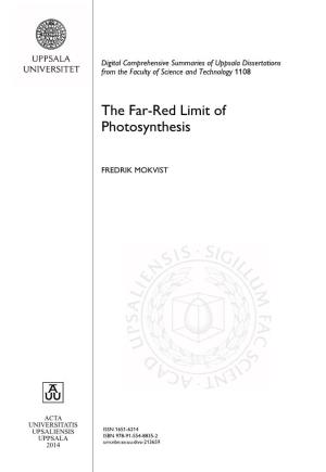 The Far-Red Limit of Photosynthesis