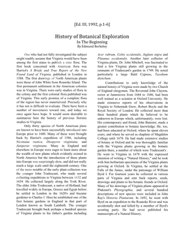 Ediii History of Botanical Exploration