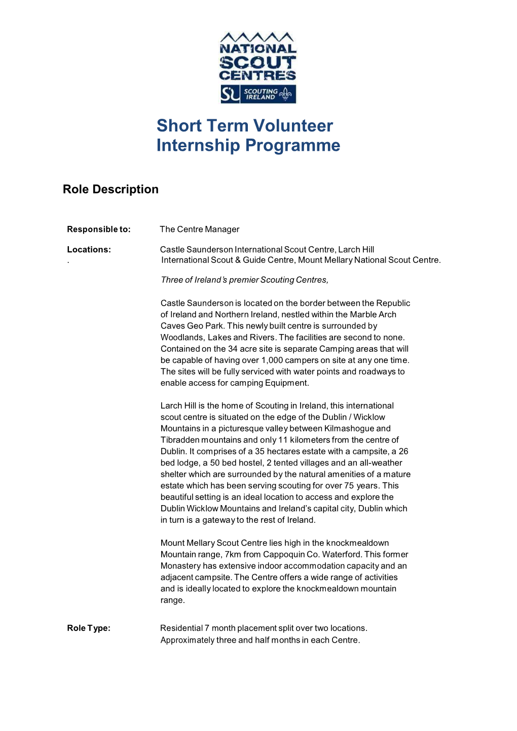 Short Term Volunteer Internship Programme