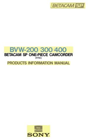 Betacam Sp One-Piece Camcorder (Ntsc)