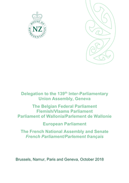 Delegation to the 139Th Inter-Parliamentary Union