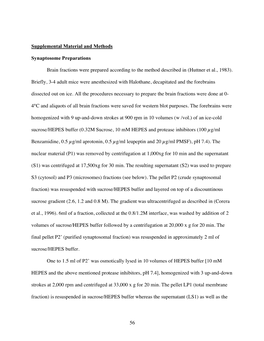 56 Supplemental Material and Methods Synaptosome