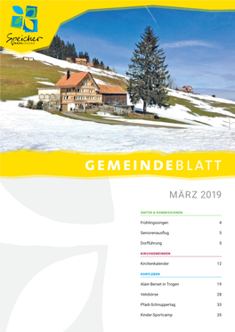 Gemeindeblatt März 2019