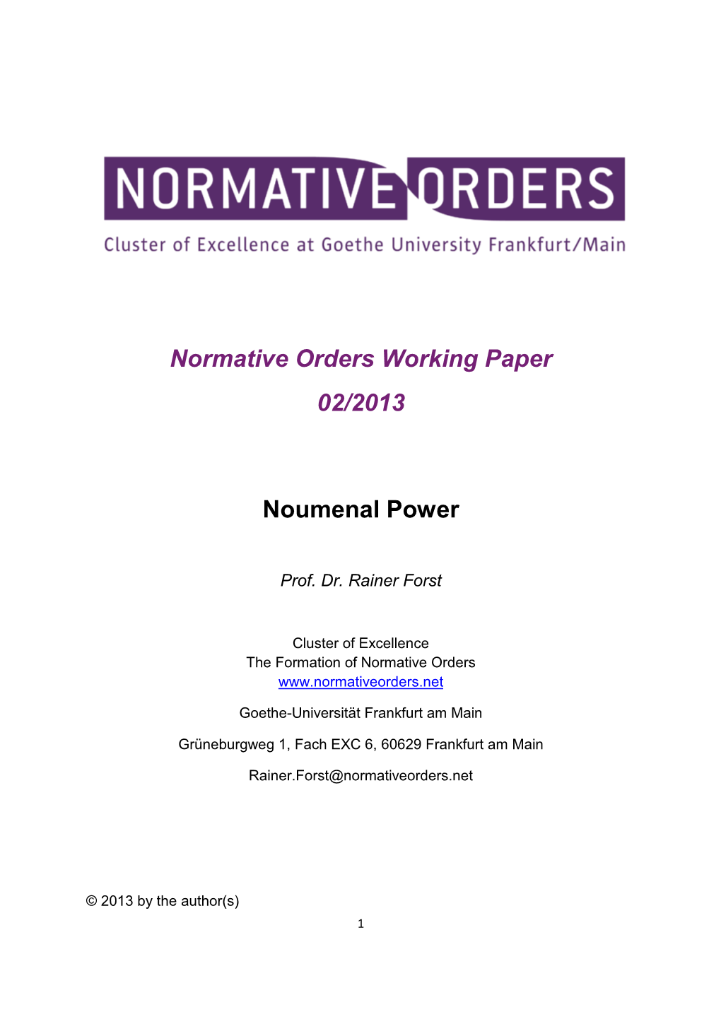 Noumenal Power