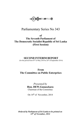 Parliamentary Series No 343