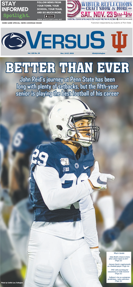John Reid's Journey at Penn State Has Been Long with Plenty of Setbacks, but the Fifth-Year Senior Is Playing the Best Footbal