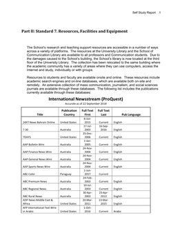 International Newsstream (Proquest) Accurate As of 22 September 2018