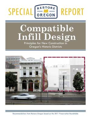 Compatible Infill Design Principles for New Construction in Oregon’S Historic Districts