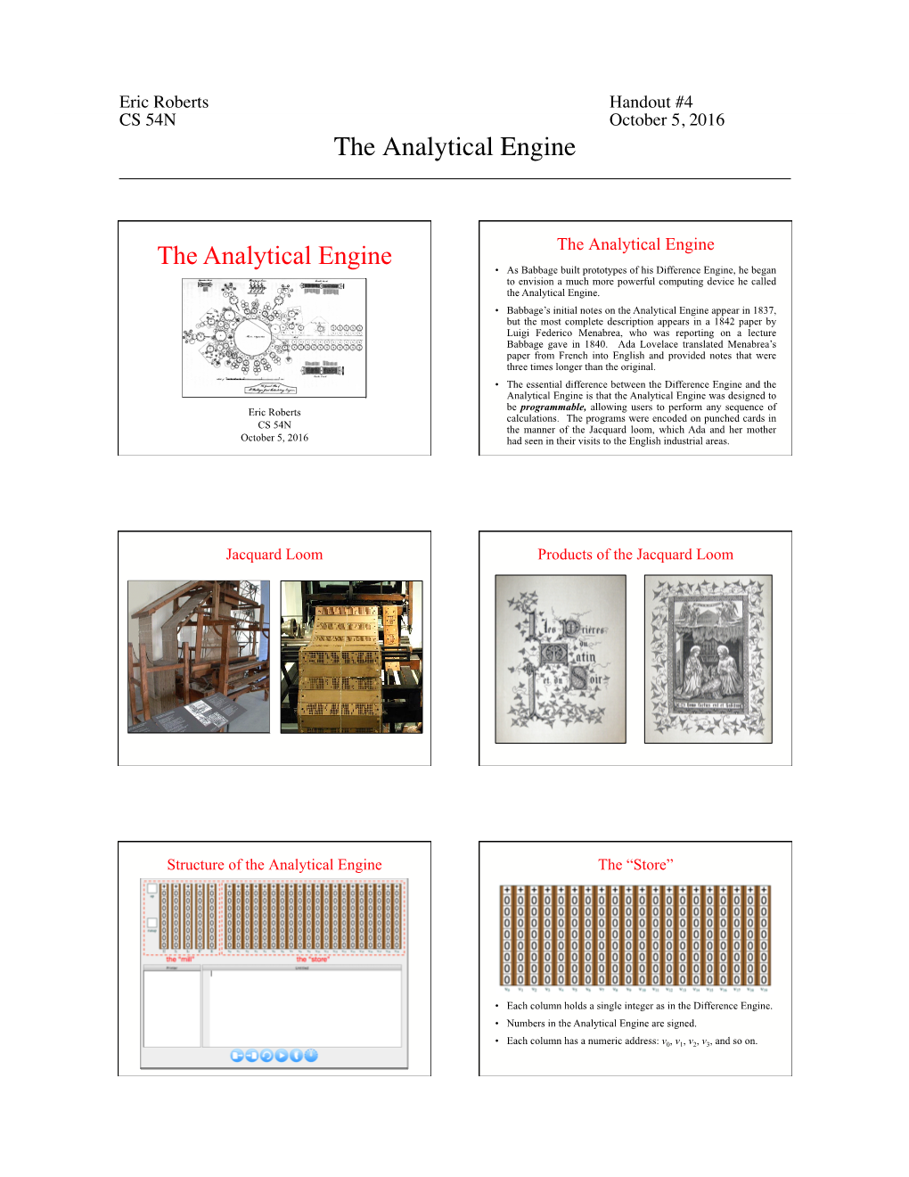 The Analytical Engine