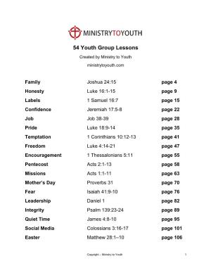 54 Youth Group Lessons