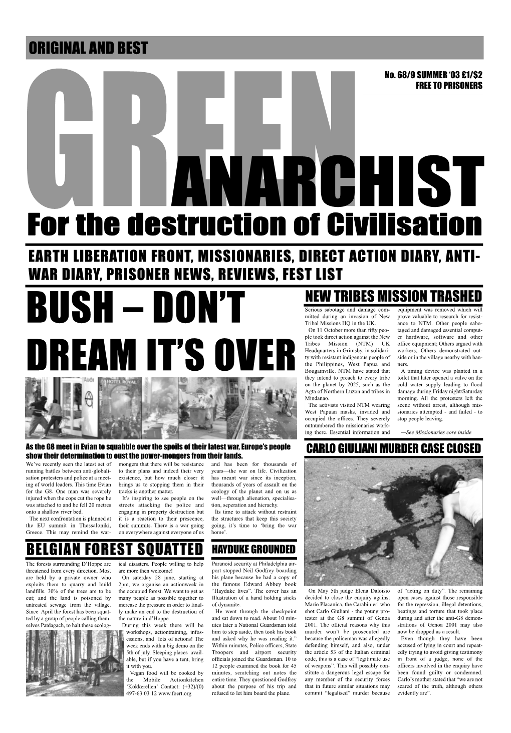 Green Anarchist Magazine No. 68-9