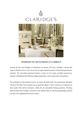 Claridge's Afternoon