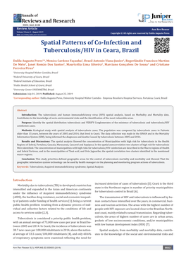 Spatial Patterns of Co-Infection and Tuberculosis/HIV in Ceara, Brazil