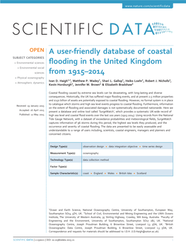 A User-Friendly Database of Coastal Flooding in The